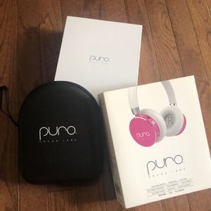 Puro Kids Volume Limited Bluetooth Headphones - Hot Pink